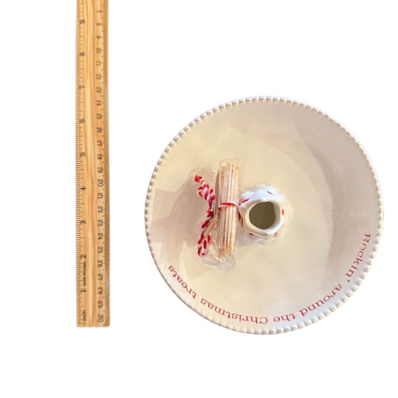 Mud Pie “Rockin’ Around The Christmas Treats” Toothpick Dish - Picture 4 of 6